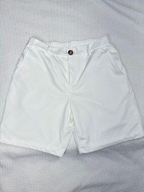 Men's White Performance Shorts - Large